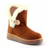 Botas De Invierno Para Mujer Estilo 0818Hg5 Marca H Gros Acabado Textil Color Madera