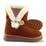 Botas De Invierno Para Mujer Estilo 0818Hg5 Marca H Gros Acabado Textil Color Madera