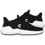 Tenis Para Hombre  De Moda Estilo 1029Ch7 Marca Charly Acabado Textil Color Negro Blanco