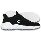 Tenis Para Hombre  De Moda Estilo 1029Ch7 Marca Charly Acabado Textil Color Negro Blanco