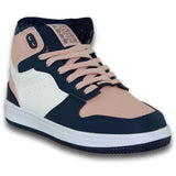 Tenis De Bota Para Mujer De Moda Estilo 8512Fo5 Marca 18 Forever Acabado Simipiel Color Azul