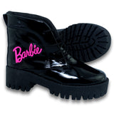 Botas Para Niña De Barbie Estilo 0101Da17 Marca Dasilba Acabado Charol Color Negro