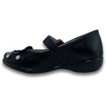 Zapatos Para Niña Escolares Con Detalles Estilo 0384To17 Marca Top 5 Acabado Simipiel Color Negro
