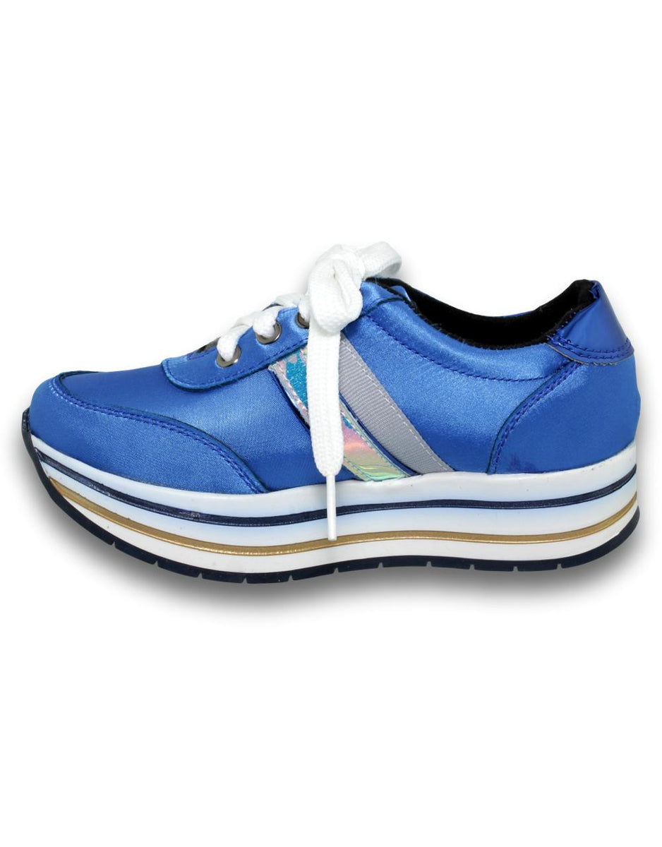 Tenis con store plataforma para niña
