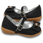 Zapatos Para Niña Balerinas Con Moño Estilo 0828Be14 Marca Betsy Acabado Sintetico Color Negro Brillos