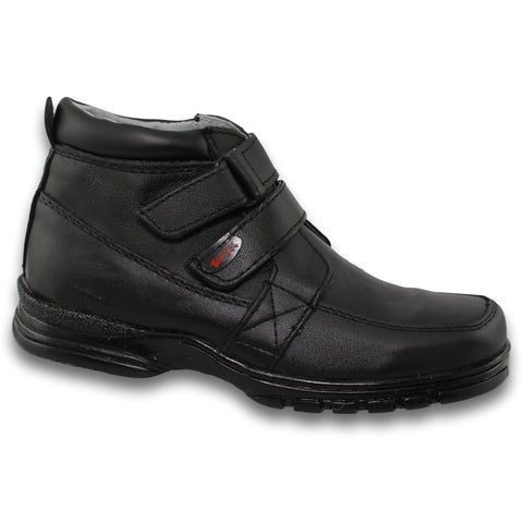Zapatos Con Cierre Velcro Doble Para Niño Estilo 0950To21 Marca Toy Box Acabado Piel Color Negro