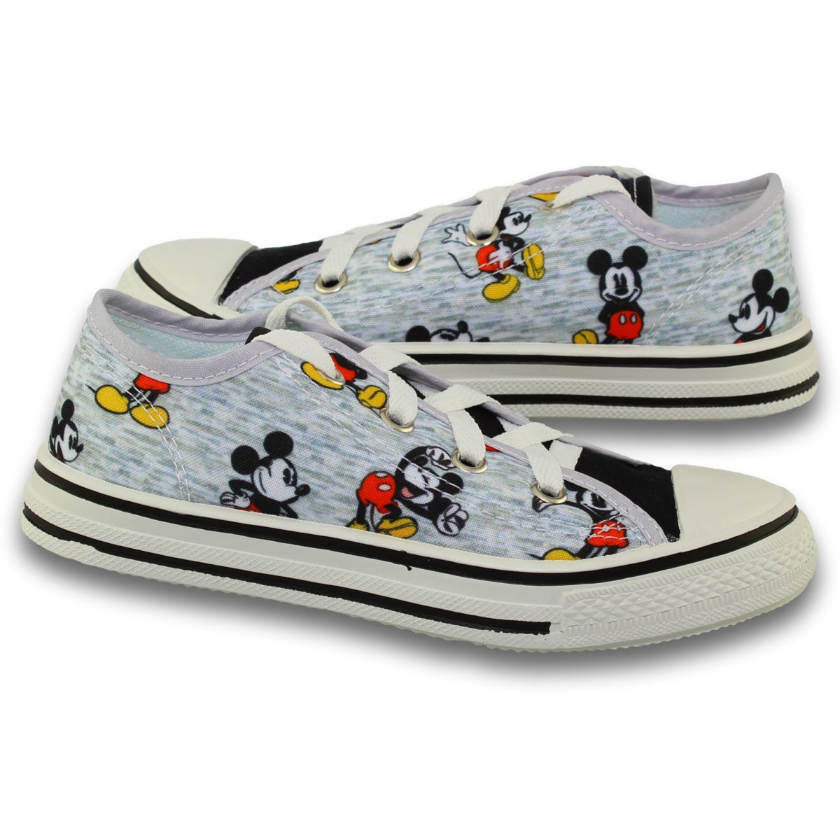Tenis Para Niña Acadado Textil Con Animaciones De Mickey Estilo