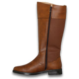Botas Para Mujer Largas Con Tacon Bajito Estilo 5079Tr5 Marca Tropicana Acabado Simipiel Color Coñac