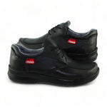 Zapatos Escolares De Agujeta Para Niño Estilo 0040Pe21 Marca Perikin Acabado Piel Color Negro