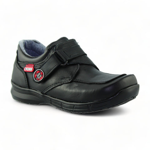 Zapatos Escolares De Piel Estilo 0041Pe21 Marca Perikin Acabado Piel Color Negro