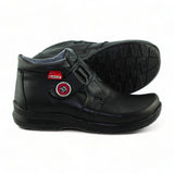 Zapatos Escolares Con Velcro De Niño Estilo 0056Pe17 Marca Perikin Acabado Piel Color Negro