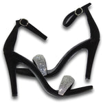 Zapatillas Para Mujer Con Brillos Estilo 0551Su5 Marca Suzy Love Acabado Ante Color Negro