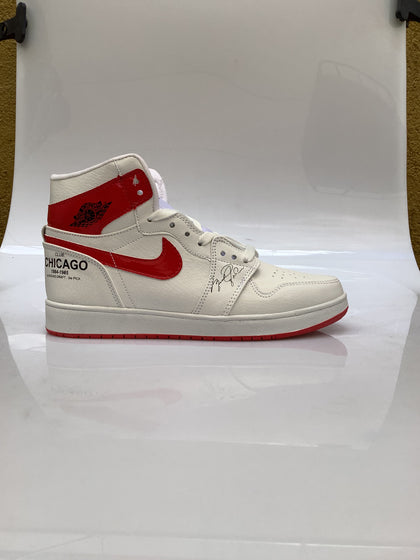 0105JO7 TENIS DE BOTA PARA HOMBRE COLOR BLANCO ROJO CHAROL