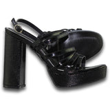 Zapatillas Para Mujer Abiertas Estilo 1592Pe5 Marca Pedro Diviani Acabado Drilo Color Negro