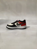 1100NI21 TENIS CASUALES PARA NIÑO COLOR NEGRO BLANCO ROJO