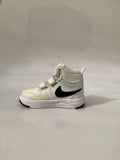 0405NI17 TENIS DE BOTA CASUALES PARA NIÑO COLOR BLANCO NEGRO