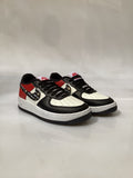 1100NI21 TENIS CASUALES PARA NIÑO COLOR NEGRO BLANCO ROJO