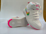 0400NI21 TENIS DE BOTA CASUALES PARA NIÑA COLOR BLANCO FIUSHA