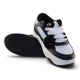 Tenis Su Favorita juveniles en color negro y blanco con suela chunky y acabado en nobuck para uso urbano