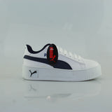 0456PU21 TENIS CASUALES PARA NIÑO COLOR BLANCO MARINO