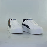0456PU21 TENIS CASUALES PARA NIÑO COLOR BLANCO MARINO