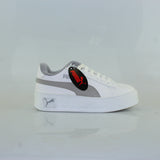 0456PU21 TENIS CASUALES PARA NIÑO COLOR BLANCO GRIS