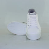 0456PU21 TENIS CASUALES PARA NIÑO COLOR BLANCO GRIS