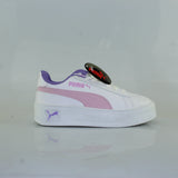 0456PU21 PUMA TENIS CASUALES PARA NIÑA COLOR BLANCO ROSA LILA