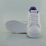 0456PU21 PUMA TENIS CASUALES PARA NIÑA COLOR BLANCO ROSA LILA
