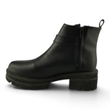 0855ZO5 ZONA ZERO BOTAS PARA DAMA CON BROCHE COLOR NEGRO
