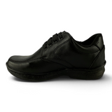 2003PE21 PERRONCITOS ZAPATO ESCOLAR PARA NIÑO CON AJUSTE DE AGUJETAS EN COLOR NEGRO