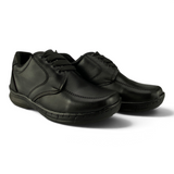 2003PE21 PERRONCITOS ZAPATO ESCOLAR PARA NIÑO CON AJUSTE DE AGUJETAS EN COLOR NEGRO