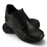 2003PE21 PERRONCITOS ZAPATO ESCOLAR PARA NIÑO CON AJUSTE DE AGUJETAS EN COLOR NEGRO