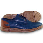 Zapatos Casuales Para Caballero Estilo 0482Al7 Marca Albertts Acabado Fresno Color Azul Cafe S Otoño