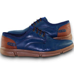 Zapatos Casuales Para Caballero Estilo 0482Al7 Marca Albertts Acabado Fresno Color Azul Cafe S Otoño