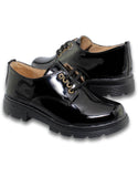 Zapatos Casuales Para Niña Estilo 0001Ki21 Marca Kika Acabado Charol Color Negro