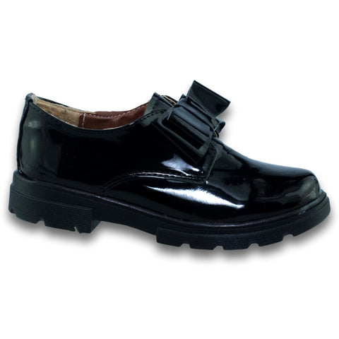 Zapatos Casuales Para Niña Estilo 0003Ki17 Marca Kika Acabado Charol Color Negro