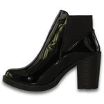 Botas Para Mujer Con Tacon Alto Estilo 0200Mu5 Marca Mujer Bonita Acabado Charol Color Negro