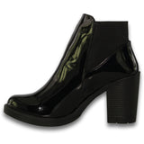 Botas Para Mujer Con Tacon Alto Estilo 0200Mu5 Marca Mujer Bonita Acabado Charol Color Negro