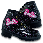 Botas Para Niña De Barbie Con Estrellas Estilo 0329Ju17 Marca Jumper Acabado Charol Color Negro