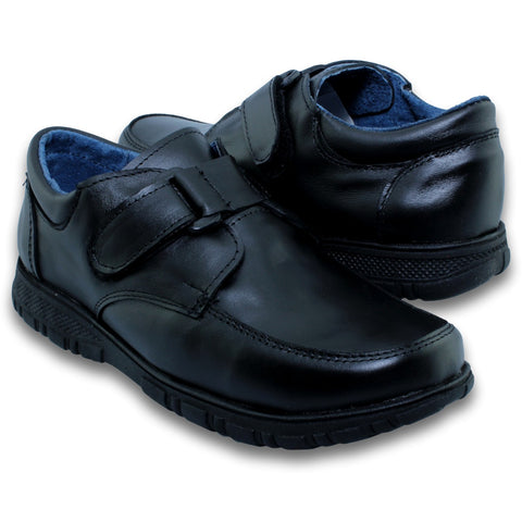 Zapatos De Niño Escolares Estilo 0507Ma5 Marca Mayin Acabado Simipiel Color Negro