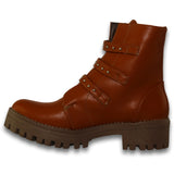 Botas Para Mujer De Moda Con Hebilla Estilo 0600Mi5 Marca Miriam Sarahi Acabado Nairobi Color Tang