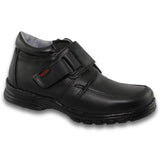 Zapatos Con Cierre Velcro Para Niño Estilo 0710To17 Marca Toy Box Acabado Piel Color Negro