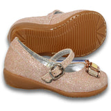 Zapatos Para Niña Balerinas Estilo 0826Be14 Marca Betsy Acabado Sintetico Color Cobre Brillos