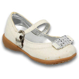 Zapatos Para Niña Balerinas Estilo 0831Be14 Marca Betsy Acabado Sintetico Color Blanco Brillos