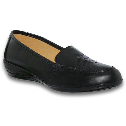 Zapatos De Descanso Para Mujer Estilo 1115Am5 Marca Amelia Acabado Piel Color Negro