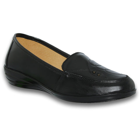 Zapatos De Descanso Para Mujer Estilo 1119Am5 Marca Amelia Acabado Piel Color Negro