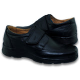 Zapatos Para Hombre De Vestir Con Velcro. Estilo 1235Hu7 Marca Hurt Acabado Piel Color Negro