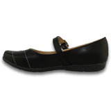 Zapatos Para Niña  Escolares Comodos Estilo 0966An5 Marca Anel Acabado Simipiel Color Negro