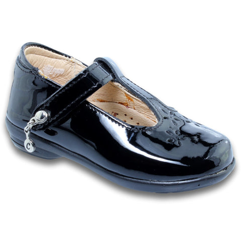 Zapatos De Charol Para Niña Estilo 3403Co14 Marca Coloso Acabado Charol Color Negro
